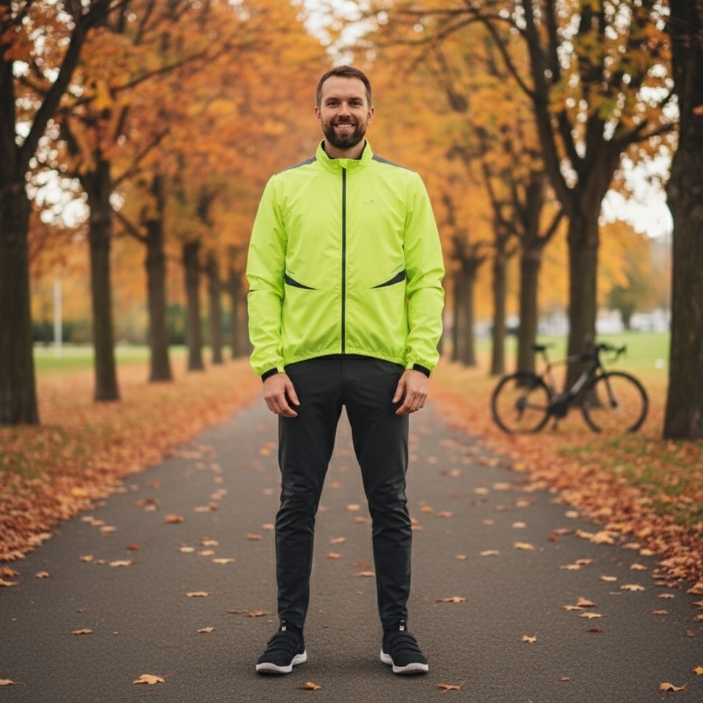 Ronhill men's neon yellow lighted jacked size S